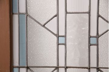 和製アンティーク　国産のアンティークとしては珍しい全面特大ステンドグラスで彩られたドア(建具)(R-049441)