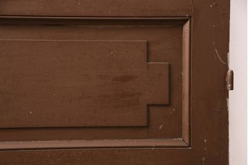 和製アンティーク　国産のアンティークとしては珍しい全面特大ステンドグラスで彩られたドア(建具)(R-049441)