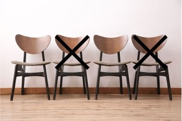 北欧ビンテージ　G-PLAN(ジープラン)　羽を広げたようなユニークなデザインが魅力的なチェア2脚セット(バタフライチェア、ダイニングチェア、椅子、ヴィンテージ)(R-049446)