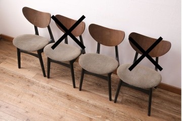 北欧ビンテージ　G-PLAN(ジープラン)　羽を広げたようなユニークなデザインが魅力的なチェア2脚セット(バタフライチェア、ダイニングチェア、椅子、ヴィンテージ)(R-049446)