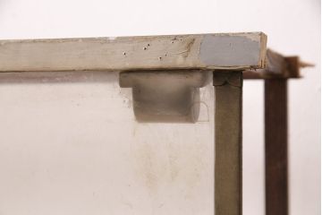 和製アンティーク　薄型!　昭和中期のオーバルガラスケース(ショーケース、陳列棚、店舗什器)(R-049457)