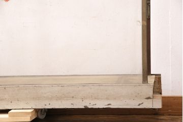 和製アンティーク　薄型!　昭和中期のオーバルガラスケース(ショーケース、陳列棚、店舗什器)(R-049457)