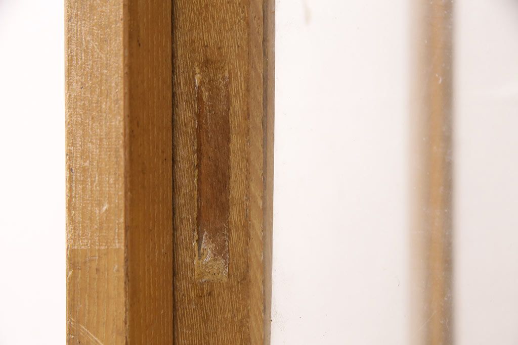 和製アンティーク　タイル付き!　珍しいデザインのレトロなガラスケース(ショーケース、陳列棚)(R-049458)