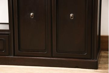 和製アンティーク　時代物　シンプルなつくりが品の良さを高めるカリン材製飾り棚(茶棚、収納棚、花梨材)(R-049459)