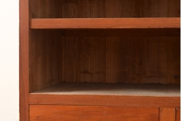 【簡易リペア限定品】和製アンティーク　大正初期　杉材　コンパクトなサイズの収納棚(オープンラック、飾り棚、本棚、陳列棚、ブックシェルフ)(R-049464)