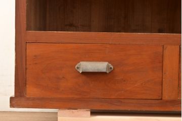 【簡易リペア限定品】和製アンティーク　大正初期　杉材　コンパクトなサイズの収納棚(オープンラック、飾り棚、本棚、陳列棚、ブックシェルフ)(R-049464)