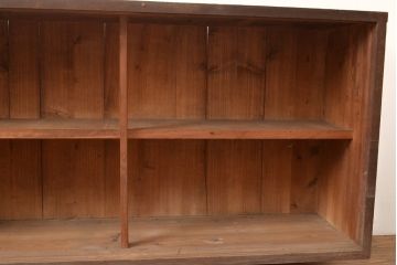 和製アンティーク　シンプルなつくりの収納棚(ガラスケース、キャビネット、サイドボード)(R-049465)