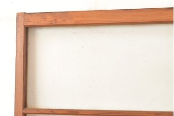 アンティーク建具　昭和中期　すりガラス・銀モールガラス　光を優しく取り込む、ノスタルジックな雰囲気のガラス戸2枚セット(引き戸、建具)(R-049467)