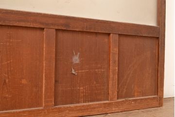 アンティーク建具　昭和中期　すりガラス・銀モールガラス　光を優しく取り込む、ノスタルジックな雰囲気のガラス戸2枚セット(引き戸、建具)(R-049467)