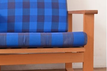 ヴィンテージ家具　デンマーク製　ビーチ材　ソファ2脚セット(1人掛けソファ、1Pソファ、ビンテージ、北欧)、バラ売り可能(R-049468)