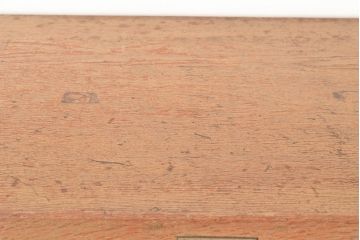 レトロ家具　昭和レトロ　KIHARA　小物収納にうってつけのナラ材製ネームプレート付きカードケース(引き出し、チェスト、図書館、図書室、店舗什器)(R-049472)