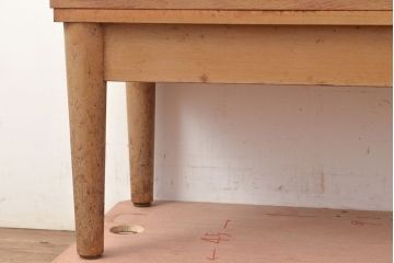 レトロ家具　昭和レトロ　KIHARA　小物収納にうってつけのナラ材製ネームプレート付きカードケース(引き出し、チェスト、図書館、図書室、店舗什器)(R-049472)