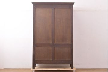 フランスアンティーク　優美なレリーフが上品な印象を高めるオーク材製キャビネット(収納棚、戸棚、飾り棚、本箱、ブックケース)(R-049474)