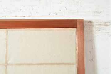 アンティーク建具　昭和中期　レトロガラス入り　腰板がアクセントの障子戸2枚セット(建具、引き戸、ガラス帯戸)(R-049482)