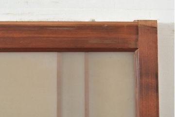 アンティーク建具　昭和期　レトロなデザインが魅力的なガラス戸4枚セット(引き戸、建具)(R-049483)
