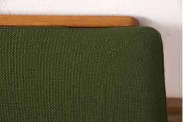 北欧ビンテージ　SOBORG MOBLER社製(ソボーモブラー) 　デンマークより入荷!グリーンのファブリックとチーク材の持つ温かみが魅力のオットマン(フットスツール、チェア、ヴィンテージ)(R-049486)