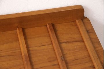 北欧ビンテージ　SOBORG MOBLER社製(ソボーモブラー) 　デンマークより入荷!グリーンのファブリックとチーク材の持つ温かみが魅力のオットマン(フットスツール、チェア、ヴィンテージ)(R-049486)