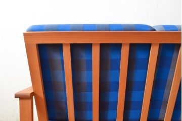ヴィンテージ家具　デンマーク製　ビーチ材　二人掛けソファ(2Pソファ、ビンテージ)(R-049488)