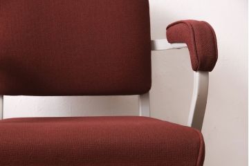 ヴィンテージ家具　アメリカ　渋い赤色が魅力!空間のアクセントになるアームチェア(ダイニングチェア、椅子、ビンテージ)(R-049494)