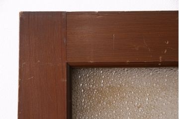 アンティーク建具　昭和レトロな雰囲気を盛り上げる木製ドア(ガラス扉、建具)(R-049504)