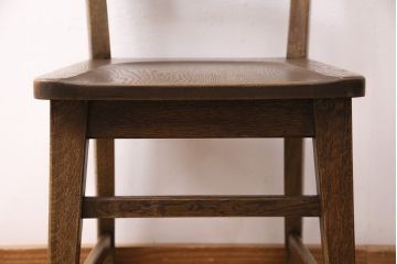中古　美品　永田良介商店　神戸洋家具　落ち着きのあるシックな佇まいが魅力のラダー型食堂椅子(ダイニングチェア、ラダーバックチェア、ワークチェア、椅子)(R-049515)