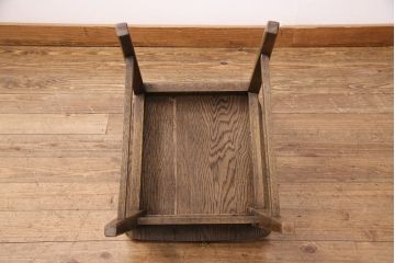 中古　美品　永田良介商店　神戸洋家具　落ち着きのあるシックな佇まいが魅力のラダー型食堂椅子(ダイニングチェア、ラダーバックチェア、ワークチェア、椅子)(R-049515)