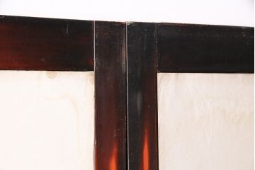 アンティーク建具　昭和初期　漆塗り　希少!腰板の凝ったつくりが魅力の障子戸4枚セット(引き戸、建具)(R-049517)