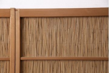 アンティーク建具　和製アンティーク　和の趣漂う御簾戸4枚セット(建具、簾戸、簀戸、葭戸、夏障子、すど、葦戸)(R-049521)