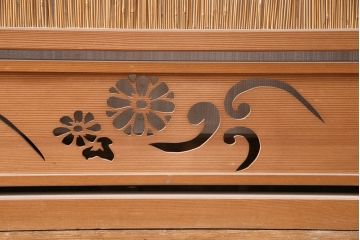 アンティーク建具　和製アンティーク　和の趣漂う御簾戸4枚セット(建具、簾戸、簀戸、葭戸、夏障子、すど、葦戸)(R-049521)
