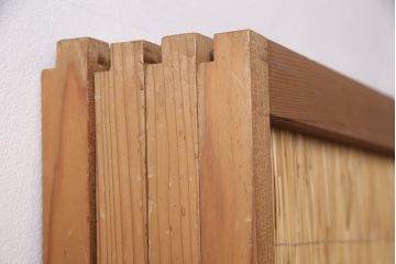 アンティーク建具　和製アンティーク　和の趣漂う御簾戸4枚セット(建具、簾戸、簀戸、葭戸、夏障子、すど、葦戸)(R-049521)