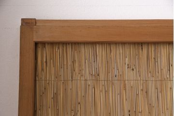 アンティーク建具　和製アンティーク　和の趣漂う御簾戸4枚セット(建具、簾戸、簀戸、葭戸、夏障子、すど、葦戸)(R-049521)