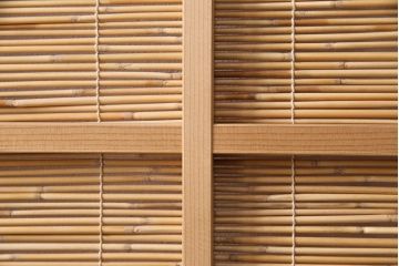 アンティーク建具　上手物!　涼しげな空間作りにおすすめの御簾戸2枚セット(簾戸、簀戸、葭戸、夏障子、夏戸、葦戸)(R-049523)