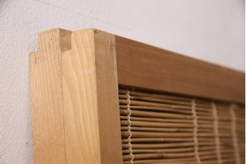 アンティーク建具　上手物!　涼しげな空間作りにおすすめの御簾戸2枚セット(簾戸、簀戸、葭戸、夏障子、夏戸、葦戸)(R-049524)