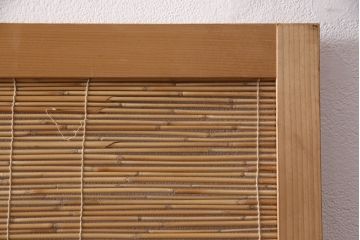 アンティーク建具　上手物!　涼しげな空間作りにおすすめの御簾戸2枚セット(簾戸、簀戸、葭戸、夏障子、夏戸、葦戸)(R-049525)