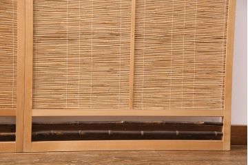 アンティーク建具　上手物!　涼しげな空間作りにおすすめの御簾戸2枚セット(簾戸、簀戸、葭戸、夏障子、夏戸、葦戸)(R-049525)