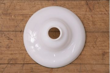 アンティーク照明　和製アンティーク　グリーンの縁がアクセントのシンプルな吊り下げ照明(天井照明、ペンダント照明、シェード、電笠)(R-049532)