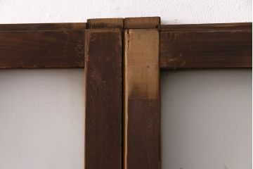 アンティーク建具　昭和初期　凝ったデザインのガラス戸4枚セット(引き戸、建具)(R-049534)