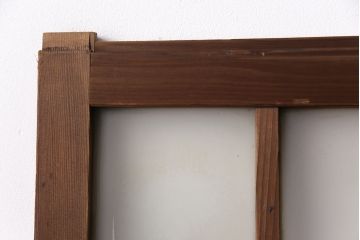 アンティーク建具　昭和初期　凝ったデザインのガラス戸4枚セット(引き戸、建具)(R-049534)