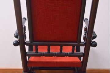 中古　松本民芸家具　D型　ロッキングチェア(アームチェア、揺り椅子)(R-049537)