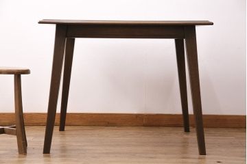 ビンテージ　神戸洋家具　永田良介商店　スタイリッシュなデザインが魅力のダイニングテーブル(サイドテーブル、ヴィンテージ)(R-049541)