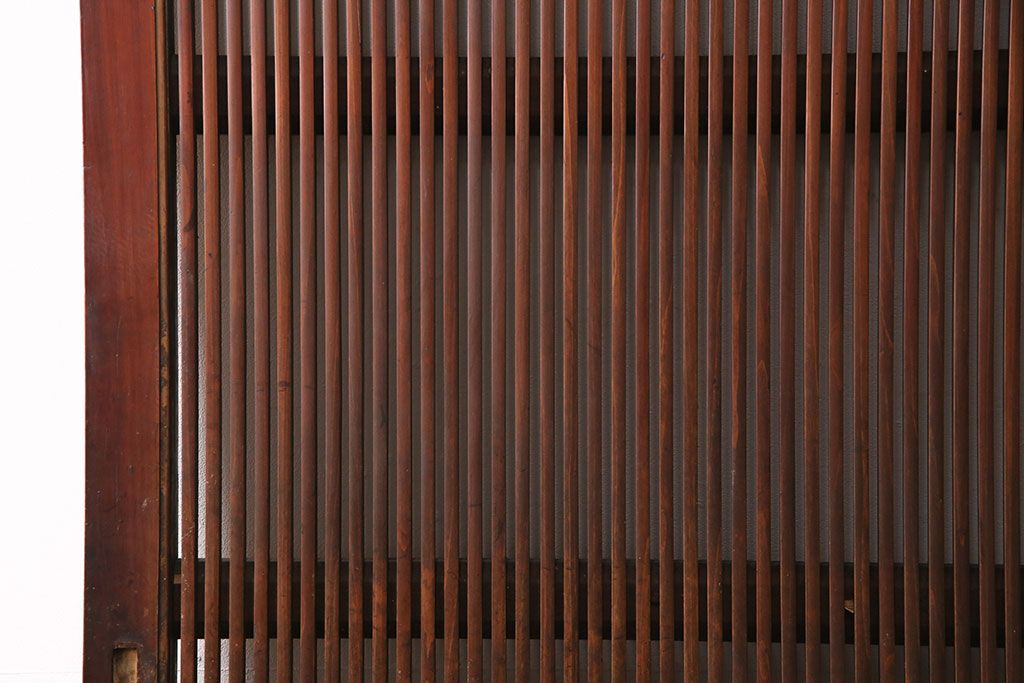 アンティーク建具　腰板ケヤキ材・その他ヒノキ材　明治期の古い蔵戸(格子戸、玄関戸、引き戸、建具)(R-049547)