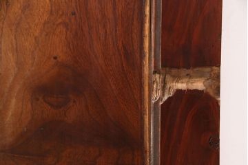 アンティーク建具　腰板ケヤキ材・その他ヒノキ材　明治期の古い蔵戸(格子戸、玄関戸、引き戸、建具)(R-049547)