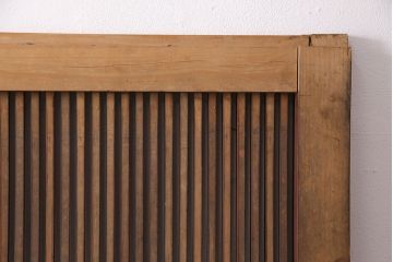 アンティーク建具　腰板ケヤキ材・その他ヒノキ材　明治期の古い蔵戸(格子戸、玄関戸、引き戸、建具)(R-049547)