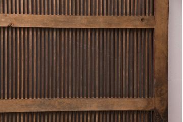 アンティーク建具　腰板ケヤキ材・その他ヒノキ材　明治期の古い蔵戸(格子戸、玄関戸、引き戸、建具)(R-049547)