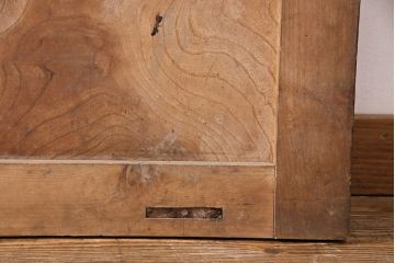 アンティーク建具　腰板ケヤキ材・その他ヒノキ材　明治期の古い蔵戸(格子戸、玄関戸、引き戸、建具)(R-049547)