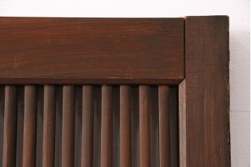 アンティーク建具　腰板ケヤキ材・枠ヒノキ材　明治期の古い蔵戸(格子戸、玄関戸、引き戸、建具)(R-049548)