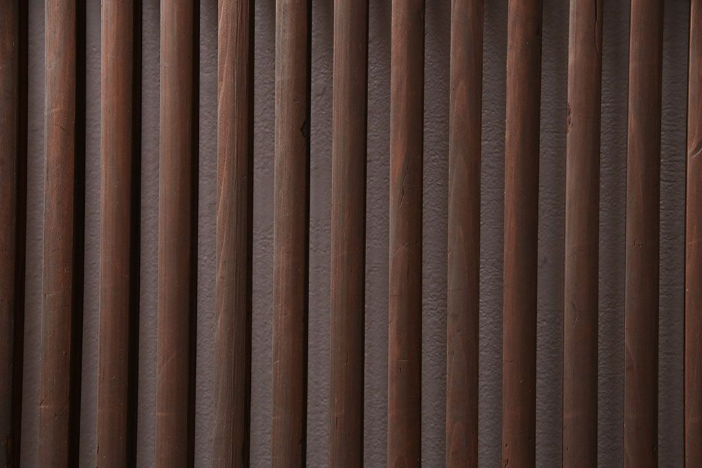 アンティーク建具　腰板ケヤキ材・枠ヒノキ材　明治期の古い蔵戸(格子戸、玄関戸、引き戸、建具)(R-049548)