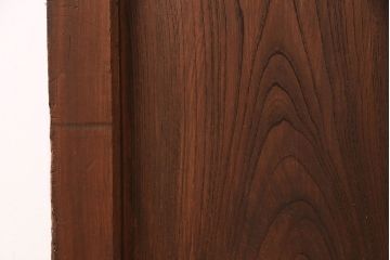 アンティーク建具　腰板ケヤキ材・枠ヒノキ材　明治期の古い蔵戸(格子戸、玄関戸、引き戸、建具)(R-049548)