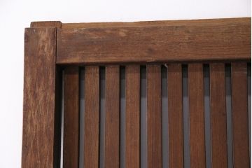 アンティーク建具　総ケヤキ材　凝ったデザインの珍しい蔵戸(格子戸、玄関戸、引き戸、建具)(R-049550)