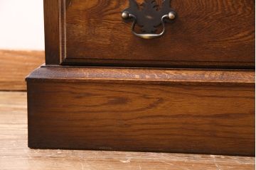 中古　美品　インテリアえぞ(EZO)製　新グレースシリーズ　イギリスアンティークを彷彿とさせる書棚88M(定価20万円)(ブックケース、本箱、戸棚)(R-049553)